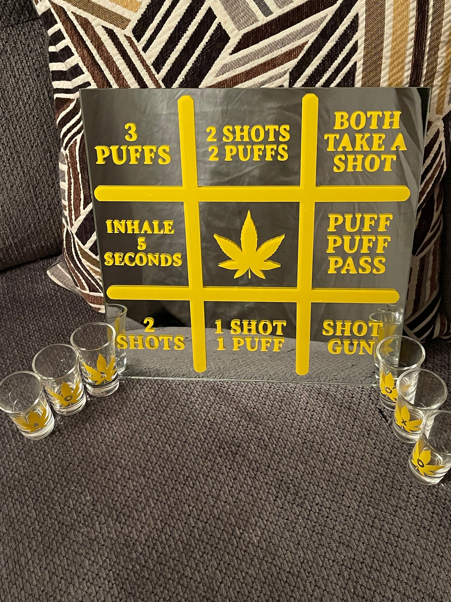 Custom Tic-Tac-Toe Glass Drinking Game