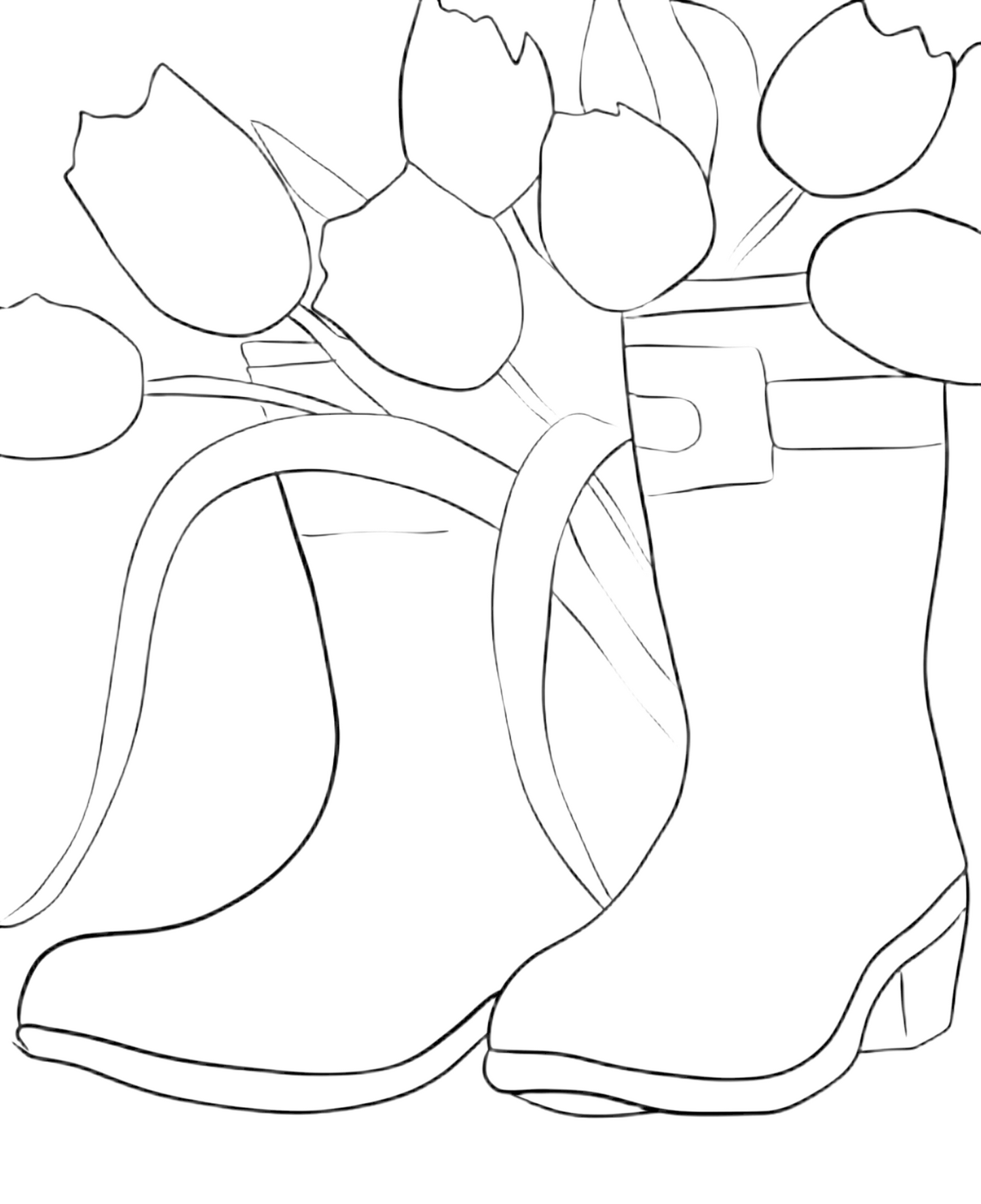 Pre-Sketched Sip & Paint Canvas